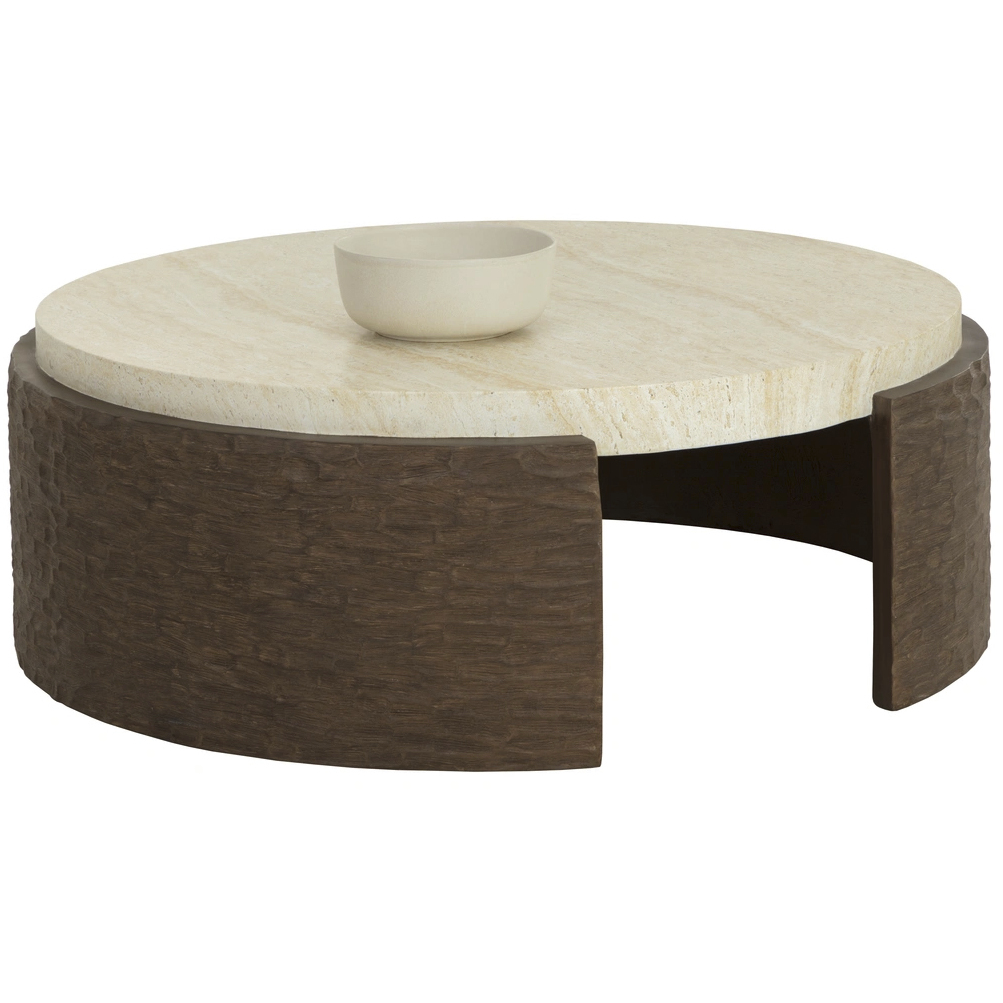 Mesa 50 X 17.5 inch Cream / Brown Outdoor Coffee Table